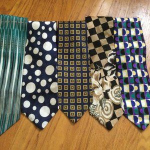 Mens Neck Tie - Bachrach - Silk - lot of 5